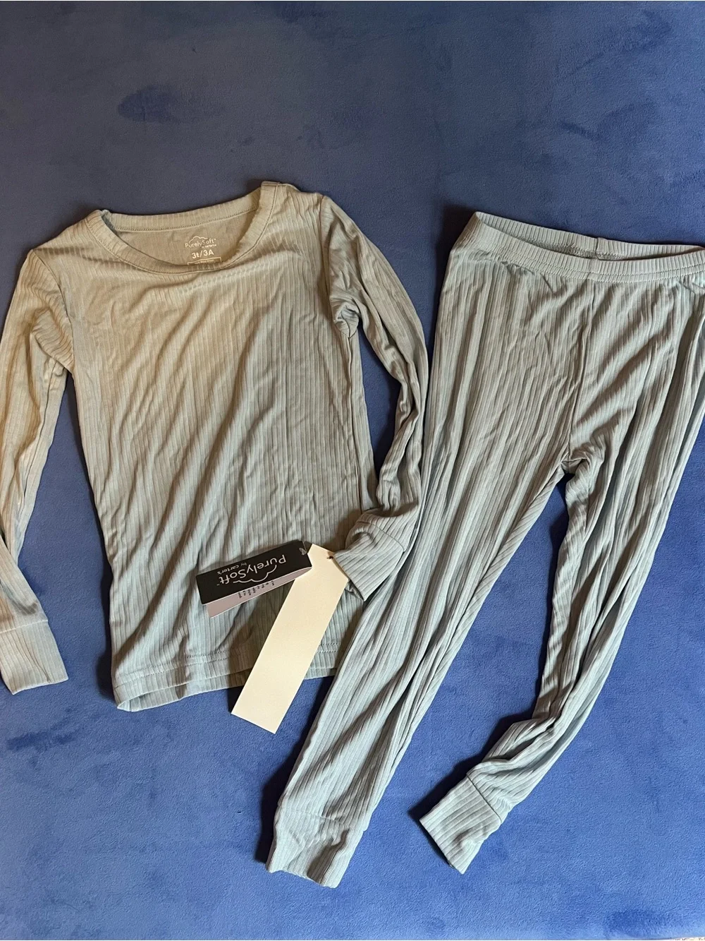 Unisex Blue/Grey Carter’s Purely Soft Pajamas 3T
